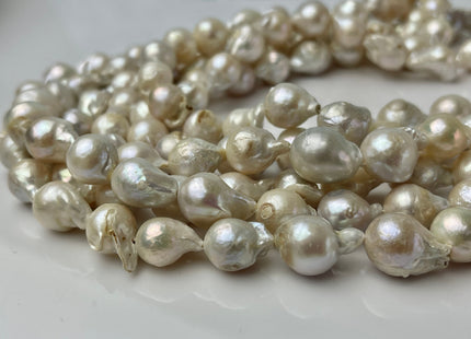 9-11x10-15mm Natural White Teardrop Baroque Freshwater Pearl C Grade #P2344