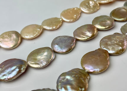 18-20 mm AA Mauve Pink Freshwater Large Coin Pearl Beads #P2345