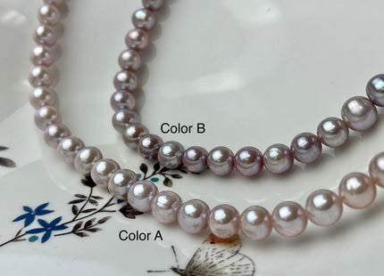 8mm AAA Very Rare Extra Shiny Natural Mauve Pink Round Freshwater Pearl Genuine Natural Pearl Beads High Luster Bridal Pearls #P1633