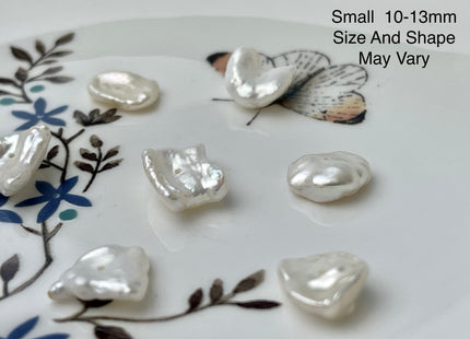 3 Piece AAA 10x13-24 mm Top Quality High Luster Center Drilled Freshwater Biwa Keshi Pearl Beads #P2347