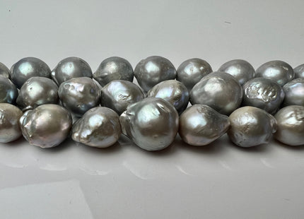 14-18 mm Pinkish Gray Color Edison Baroque Freshwater Pearl Beads Genuine Cultured Edison Pearl 26 Beads P2282