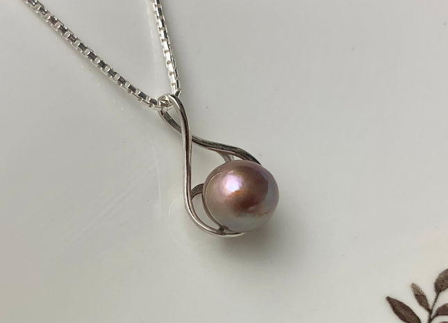 One Piece 925 Sterling Silver/Gold Pendant Setting Findings For Half Drilled Pearls Cage Shape Design Pearl Mount DIY Jewelry #10345-A