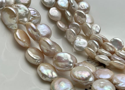 11-15 mm AAA Natural Pink Freshwater Coin Pearl High Luster Coin Pearls #P2333