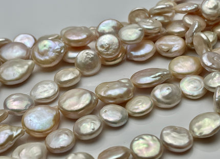 11-15 mm AAA Natural Pink Freshwater Coin Pearl High Luster Coin Pearls #P2333