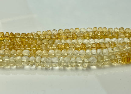 5-7 mm AAA 100% Natural Faceted Rondelle Honey Citrine Gemstone Beads 8 Inches Strand #4307