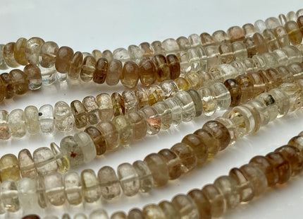 5-8 mm Natural Smooth Rondelle Imperial Topaz 8 inches Strand #4292