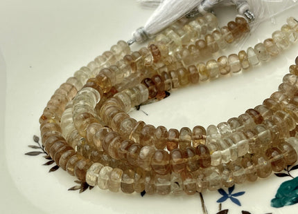 5-8 mm Natural Smooth Rondelle Imperial Topaz 8 inches Strand #4292