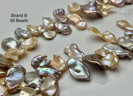 One-Of-A-Kind 15x20-17x35 mm AAA Rare HUGE Keshi Freshwater Pearl Bead Genuine High Luster Natural Mauve Pink Freshwater Keshi Pearls #P2340
