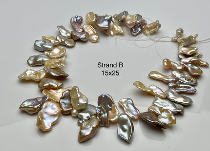 One-Of-A-Kind 15x20-17x35 mm AAA Rare HUGE Keshi Freshwater Pearl Bead Genuine High Luster Natural Mauve Pink Freshwater Keshi Pearls #P2340