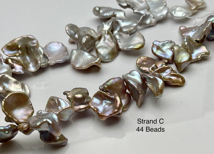 One-Of-A-Kind 15x20-17x35 mm AAA Rare HUGE Keshi Freshwater Pearl Bead Genuine High Luster Natural Mauve Pink Freshwater Keshi Pearls #P2340