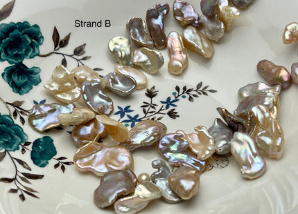 One-Of-A-Kind 15x20-17x35 mm AAA Rare HUGE Keshi Freshwater Pearl Bead Genuine High Luster Natural Mauve Pink Freshwater Keshi Pearls #P2340