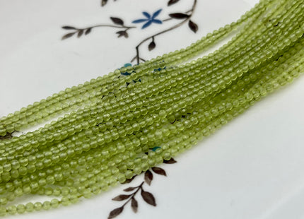 2 mm AAA Faceted Round Tiny Peridot Gemstone Beads 13 Inches Strand #4311