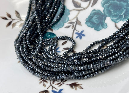 2x2.5-3 mm Faceted Rondelle Terahertz Gemstone Beads 13 Inches Strand #4312