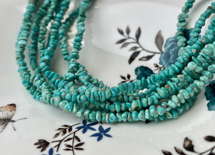 4-6 mm Turquoise Gemstone Beads Irregular Chips Shape Turquoise Beads 16 Inches Strand #4300