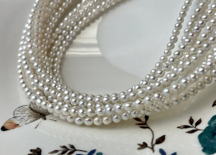 3.5-4 mm AAA Natural White High Luster Freshwater Round Baby Edison Pearl #P2353