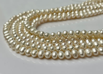 WHOLESALE 6-7 mm AA Natural White Potato Freshwater Pearl Beads Genuine High Luster Natural Potato Freshwater Pearls #200