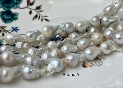 10-11 mm Natural White Teardrop Baroque Freshwater Pearl C Grade #P2346