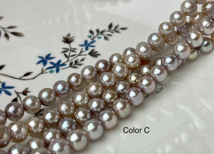 8mm AAA Very Rare Extra Shiny Natural Mauve Pink Round Freshwater Pearl Genuine Natural Pearl Beads High Luster Bridal Pearls #P1633