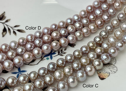8mm AAA Very Rare Extra Shiny Natural Mauve Pink Round Freshwater Pearl Genuine Natural Pearl Beads High Luster Bridal Pearls #P1633