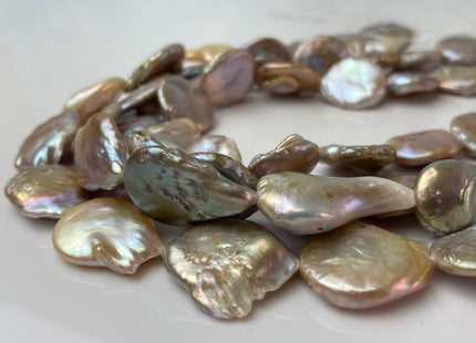 18-20 mm AA Mauve Pink Freshwater Large Coin Pearl Beads #P2348