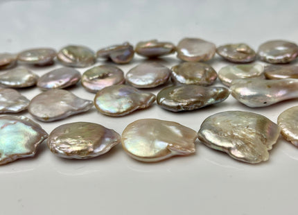 18-20 mm AA Mauve Pink Freshwater Large Coin Pearl Beads #P2348