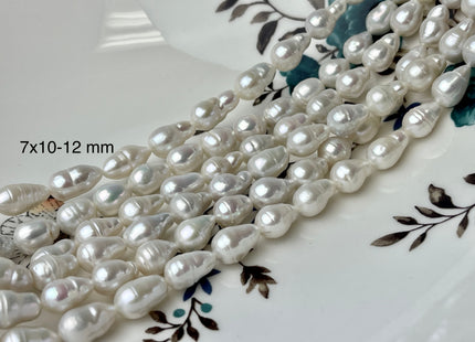 7x8-10 mm Or 7x10-12 mm Natural White Baroque Freshwater Pearl Cultured Baroque Pearl Natural White Edison Baroque Freshwater Pearls #1444