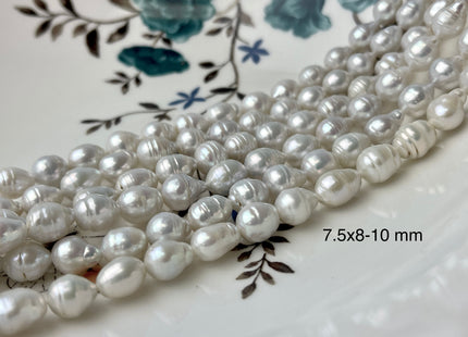 7x8-10 mm Or 7x10-12 mm Natural White Baroque Freshwater Pearl Cultured Baroque Pearl Natural White Edison Baroque Freshwater Pearls #1444