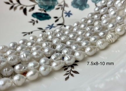 7x8-10 mm Or 7x10-12 mm Natural White Baroque Freshwater Pearl Cultured Baroque Pearl Natural White Edison Baroque Freshwater Pearls #1444