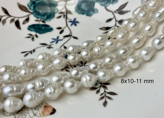 7x8-10 mm Or 7x10-12 mm Natural White Baroque Freshwater Pearl Cultured Baroque Pearl Natural White Edison Baroque Freshwater Pearls #1444