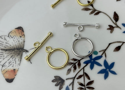 10mm 12mm 925 Sterling Silver Toggle Clasp With Round Rope Shape Design DIY Jewelry #10293