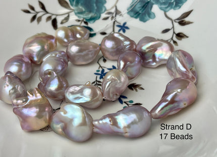 15-18x18-28 mm AAAAA Jumbo Natural Mauve Pink Baroque Pearl Super High Luster Full Drilled Baroque Pearl #P2350