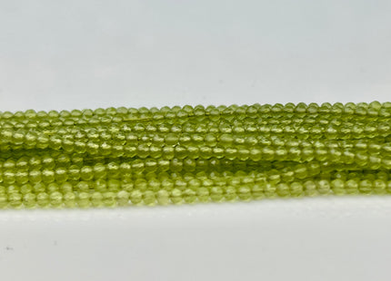 2 mm AAA Faceted Round Tiny Peridot Gemstone Beads 13 Inches Strand #4311