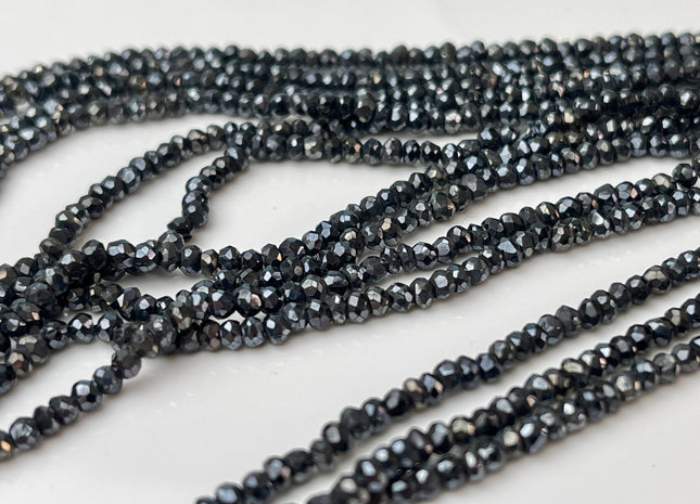 2x2.5-3 mm Faceted Rondelle Terahertz Gemstone Beads 13 Inches Strand #4312