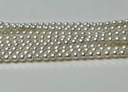 3.5-4 mm AAA Natural White High Luster Freshwater Round Baby Edison Pearl #P2353