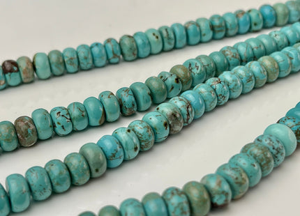 5x8 mm Smooth Rondelle Turquoise Gemstone Beads Green Blue And Brown Loose Beads #4315