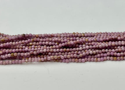2mm Natural Color Micro Faceted Round Tiny Phosphosiderite Gemstone Beads 13 Inches #4314