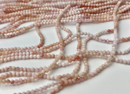2mm Faceted Round Tiny Pink Opal Gemstone Beads 13 Inches Strand #4317