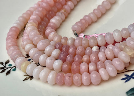 7mm 8mm 9mm AAA Natural Multi Pink Peru Opal Smooth Rondelle Gemstone Beads Genuine Pink Opal Gemstone Loose Beads 8 Inches Strand #2498