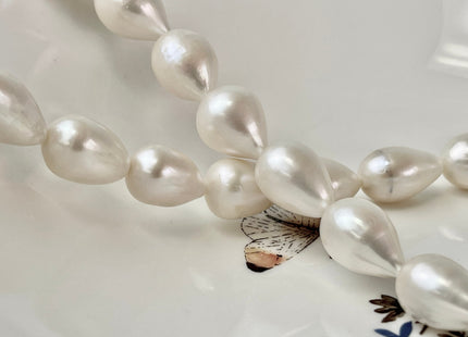 11x15-13x20 mm AAA Natural White Tear Drop Shape Freshwater Pearl Beads Genuine High Quality Freshwater Pearls #P2307