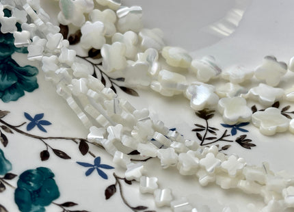 6mm 8mm 10mm 12mm Four Leaf Clover Shape Natural Mother of Pearl Gemstone Beads Genuine MOP Gemstones Loose Beads 15.5 Inches Strand #4330
