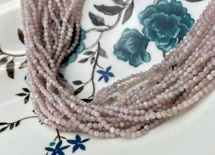 2mm Faceted Round Tiny Morganite Gemstone Beads 13 Inches Strand #4318