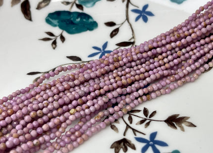 2mm Natural Color Micro Faceted Round Tiny Phosphosiderite Gemstone Beads 13 Inches #4314