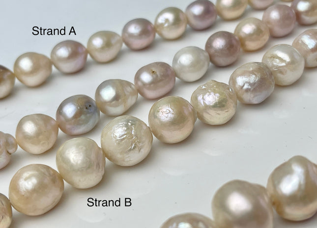 9-12 mm Natural Pink Baroque Freshwater Pearl Beads Genuine Pink Edison Baroque Pearls #P2354