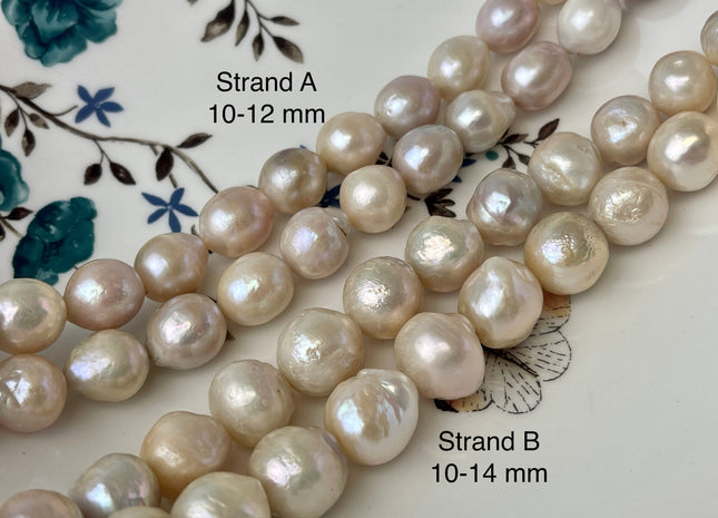 9-12 mm Natural Pink Baroque Freshwater Pearl Beads Genuine Pink Edison Baroque Pearls #P2354