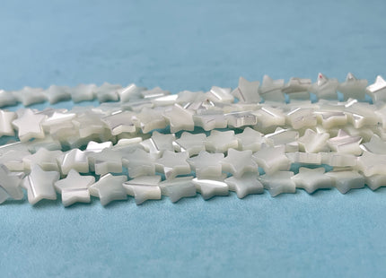 6mm 8mm 10mm Star Shape Natural Mother of Pearl Gemstone Beads Genuine White MOP Gemstones Beads 15.5 Inches Strand #4326