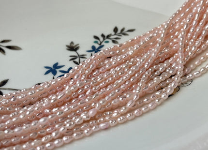 1.8-2x3 mm Baby Pink Color Rice Tiny Freshwater Seed Pearls Genuine Freshwater Pearls #P2372
