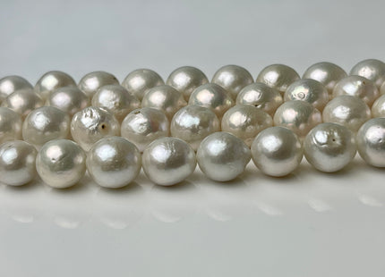 11-13 mm Natural White Edison Freshwater Pearl Beads Cultured Baroque Edison Pearls C Grade #1517