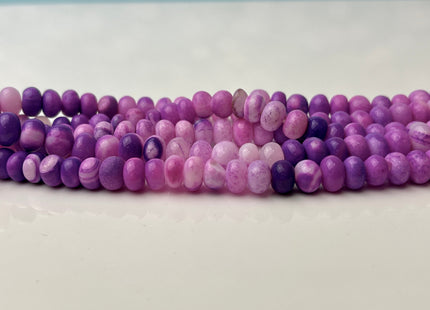 5-9 mm Smooth Rondelle Multi Purple Pink Opal Large Hole Gemstone Beads Hole Size 1.0mm Genuine Peruvian Opal 8 Inches Strand #4368