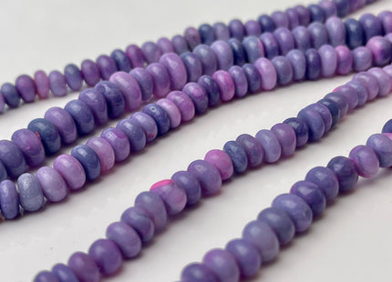 6-10 mm Smooth Rondelle Multi Pink Purple Opal Large Hole Gemstone Beads Hole Size 1.0mm Genuine Peruvian Opal 8 Inches Strand #4373