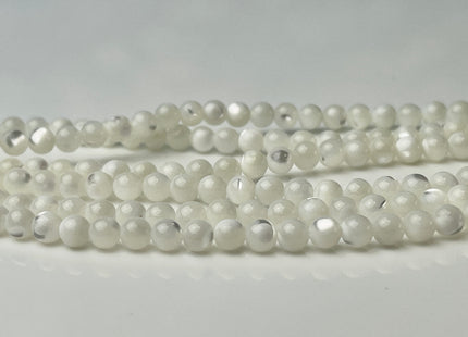 2mm 4mm 6mm 8mm 10mm Smooth Round Natural Mother of Pearl Gemstone Beads Genuine MOP Gemstones Loose Beads 15.5 Inches Strand #4328